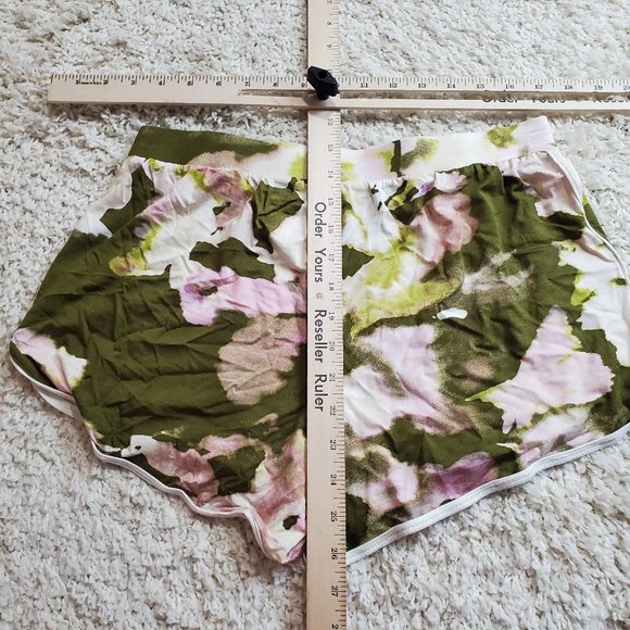 Stars Above Pajama Shorts Green Floral Small #1-16 - Picture 6 of 7
